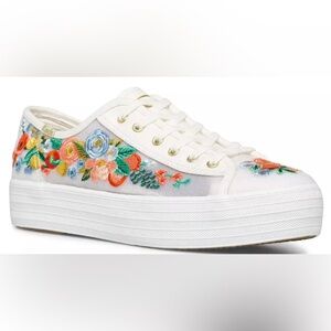 NEW Keds Triple Kick Rifle Paper Co Wf66088 White Citrus Garden Women sz 9 RPC